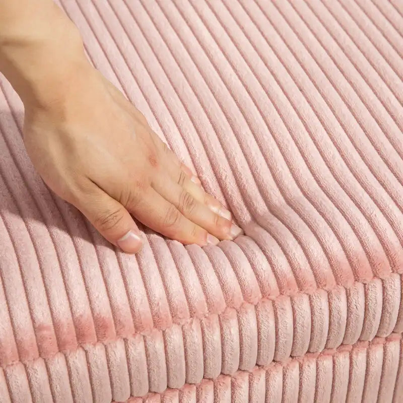 Banc de rangement ottoman en velours capitonné avec charnière de sécurité et pieds en métal