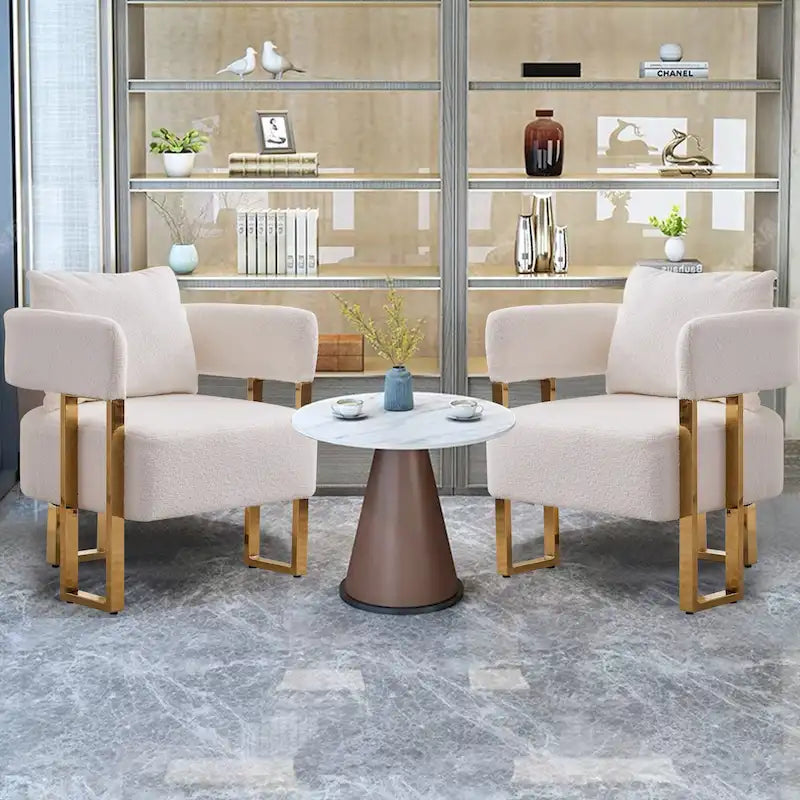Fauteuil d'appoint rembourré de 24,4 po | Ensemble de 2 | Style moderne, Assise et dossier rembourrés