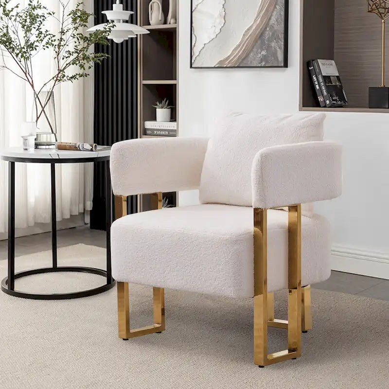 Fauteuil d'appoint rembourré de 24,4 po | Ensemble de 2 | Style moderne, Assise et dossier rembourrés