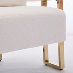 Fauteuil d'appoint rembourré de 24,4 po | Ensemble de 2 | Style moderne, Assise et dossier rembourrés