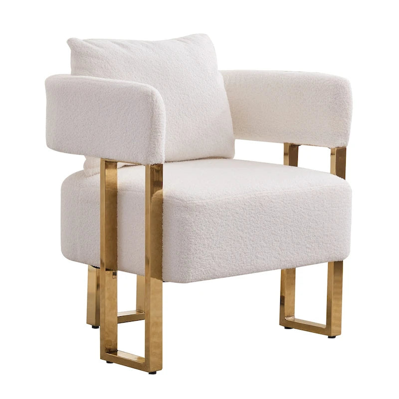 Fauteuil d'appoint rembourré de 24,4 po | Ensemble de 2 | Style moderne, Assise et dossier rembourrés