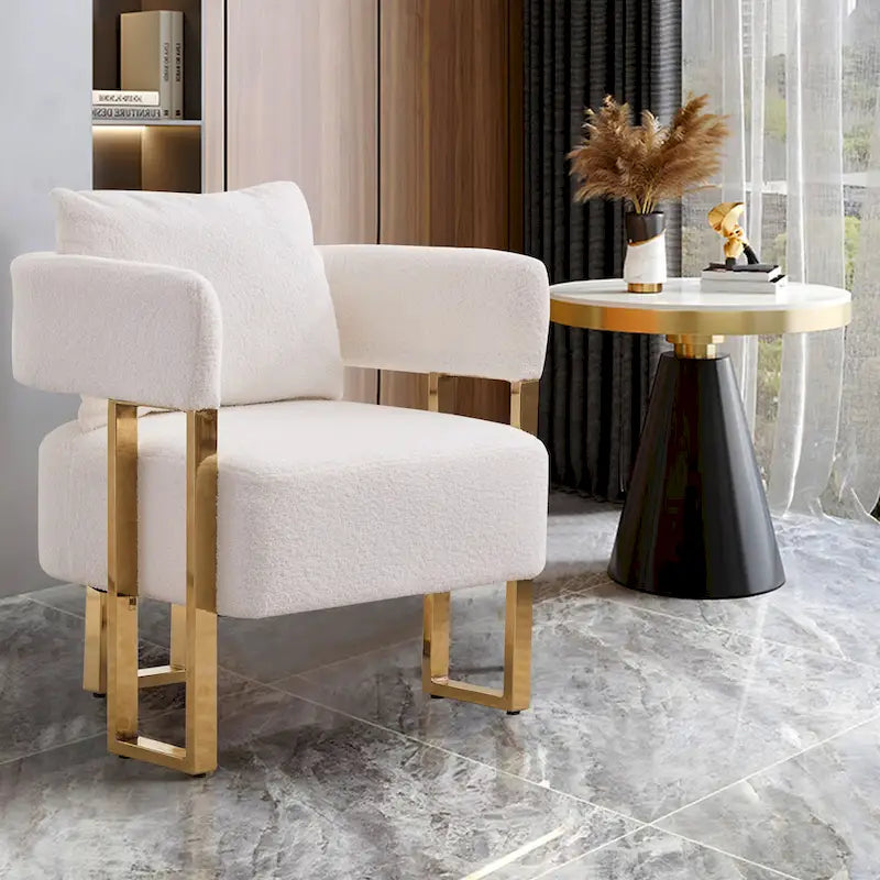 Fauteuil d'appoint rembourré de 24,4 po | Ensemble de 2 | Style moderne, Assise et dossier rembourrés