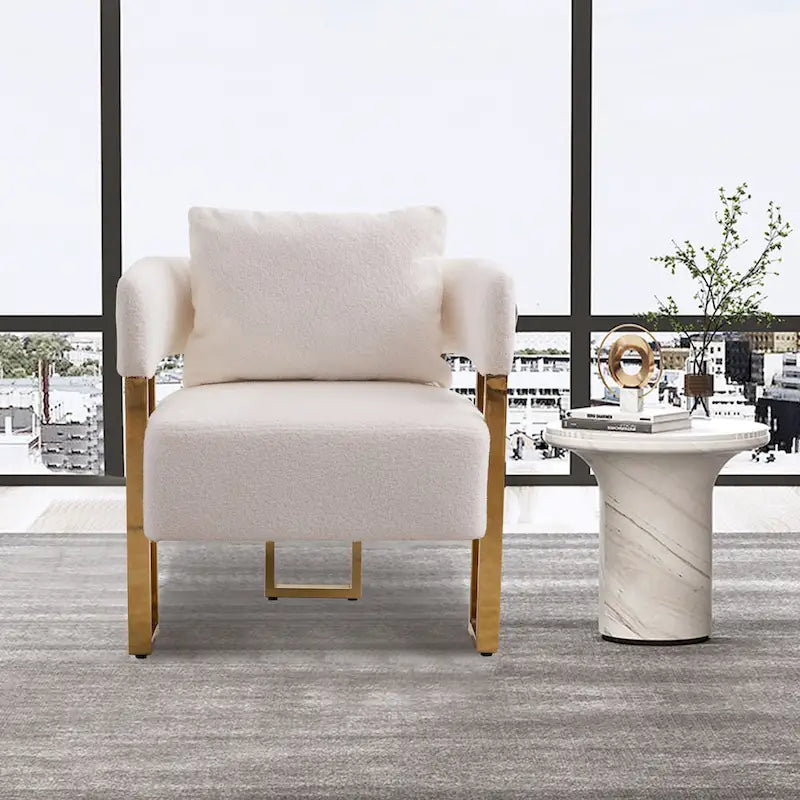 Fauteuil d'appoint rembourré de 24,4 po | Ensemble de 2 | Style moderne, Assise et dossier rembourrés
