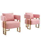 Fauteuil d'appoint rembourré de 24,4 po | Ensemble de 2 | Style moderne, Assise et dossier rembourrés