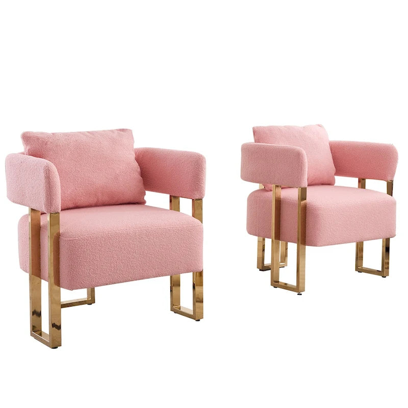 Fauteuil d'appoint rembourré de 24,4 po | Ensemble de 2 | Style moderne, Assise et dossier rembourrés