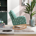 Fauteuil à bascule capitonné à dossier haut de 68 cm avec pochette latérale | Chambre d'enfant et Salon