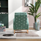Fauteuil à bascule capitonné à dossier haut de 68 cm avec pochette latérale | Chambre d'enfant et Salon