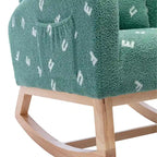 Fauteuil à bascule capitonné à dossier haut de 68 cm avec pochette latérale | Chambre d'enfant et Salon