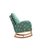 Fauteuil à bascule capitonné à dossier haut de 68 cm avec pochette latérale | Chambre d'enfant et Salon