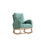 Fauteuil à bascule capitonné à dossier haut de 68 cm avec pochette latérale | Chambre d'enfant et Salon