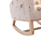 Fauteuil à bascule capitonné à dossier haut de 68 cm avec pochette latérale | Chambre d'enfant et Salon