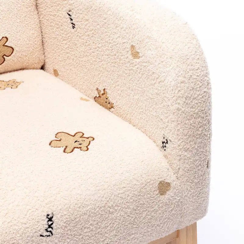 Fauteuil à bascule capitonné à dossier haut de 68 cm avec pochette latérale | Chambre d'enfant et Salon