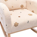 Fauteuil à bascule capitonné à dossier haut de 68 cm avec pochette latérale | Chambre d'enfant et Salon