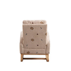 Fauteuil à bascule capitonné à dossier haut de 68 cm avec pochette latérale | Chambre d'enfant et Salon