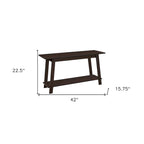 Meuble TV à étagères ouvertes marron foncé de 107 cm | Convient aux téléviseurs jusqu'à 140 cm | Présentoir contemporain