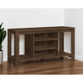 Meuble TV étagère ouverte en bois marron 48" | Convient aux téléviseurs jusqu'à 43" | Style contemporain