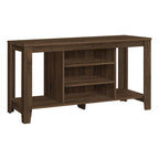 Meuble TV étagère ouverte en bois marron 48" | Convient aux téléviseurs jusqu'à 43" | Style contemporain