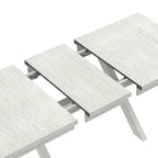 Ensemble table de salle à manger extensible avec 4 chaises et un banc | Bois d'hévéa massif | Pour 6-8 personnes