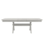Ensemble table de salle à manger extensible avec 4 chaises et un banc | Bois d'hévéa massif | Pour 6-8 personnes