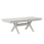 Ensemble table de salle à manger extensible avec 4 chaises et un banc | Bois d'hévéa massif | Pour 6-8 personnes