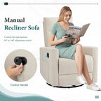 Fauteuil inclinable manuel avec fonction pivotante et glissante