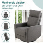 Fauteuil inclinable manuel avec fonction pivotante et glissante