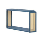 Console étroite avec étagère en rotin | Plateau irrégulier, style bohème