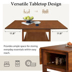 Ensemble table et chaises de salle à manger extensibles en bois, ensemble table et chaises de salle à manger du milieu du siècle avec 2 rallonges et étagère de rangement