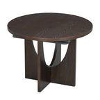 Table à manger ronde moderne 5 pièces avec rallonge amovible de 16,2 po