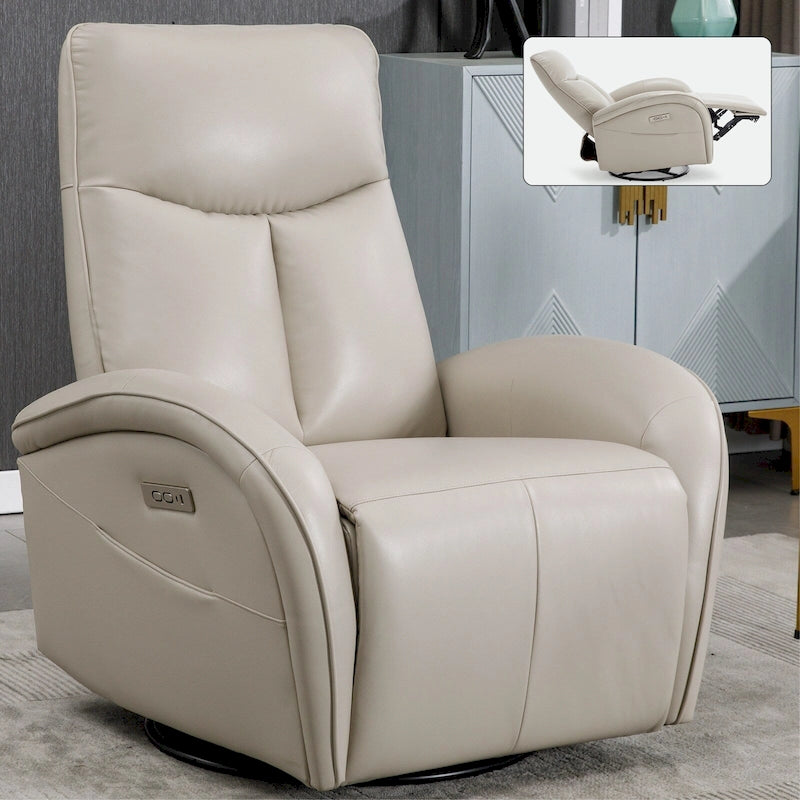 Fauteuil inclinable électrique pivotant à 270° en cuir PU | Fauteuil à bascule, Salon