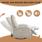 Fauteuil inclinable électrique pivotant à 270° en cuir PU | Fauteuil à bascule, Salon