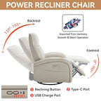 Fauteuil inclinable électrique pivotant à 270° en cuir PU | Fauteuil à bascule, Salon