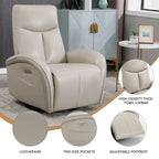 Fauteuil inclinable électrique pivotant à 270° en cuir PU | Fauteuil à bascule, Salon