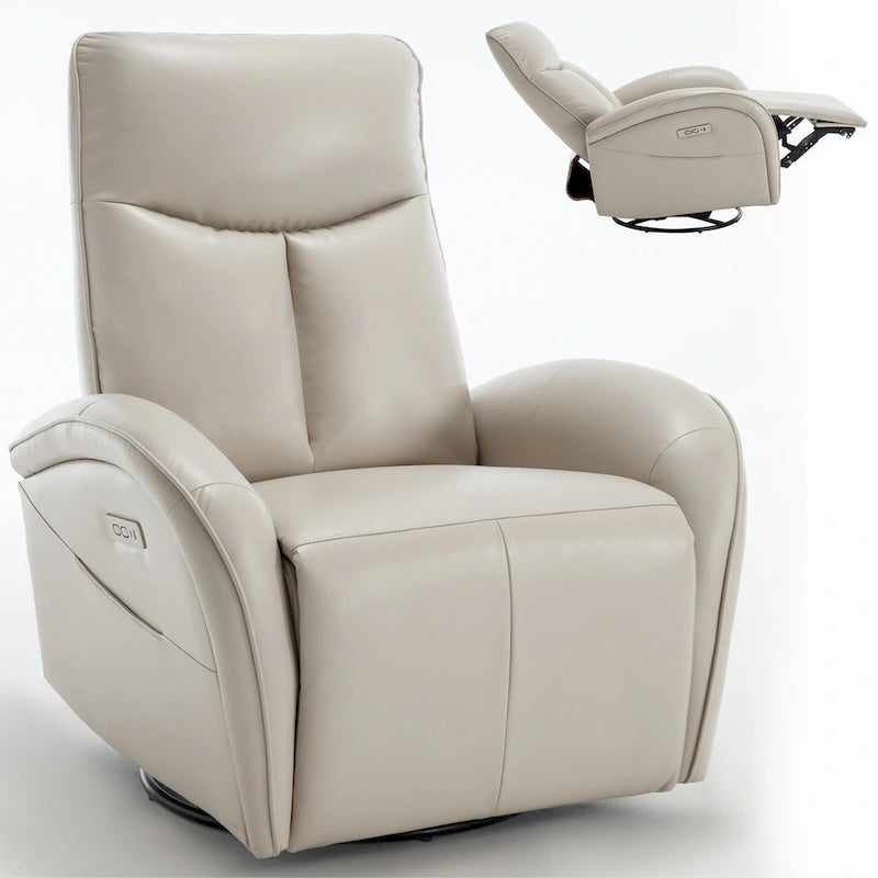 Fauteuil inclinable électrique pivotant à 270° en cuir PU | Fauteuil à bascule, Salon