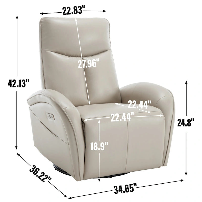 Fauteuil inclinable électrique pivotant à 270° en cuir PU | Fauteuil à bascule, Salon