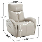 Fauteuil inclinable électrique pivotant à 270° en cuir PU | Fauteuil à bascule, Salon