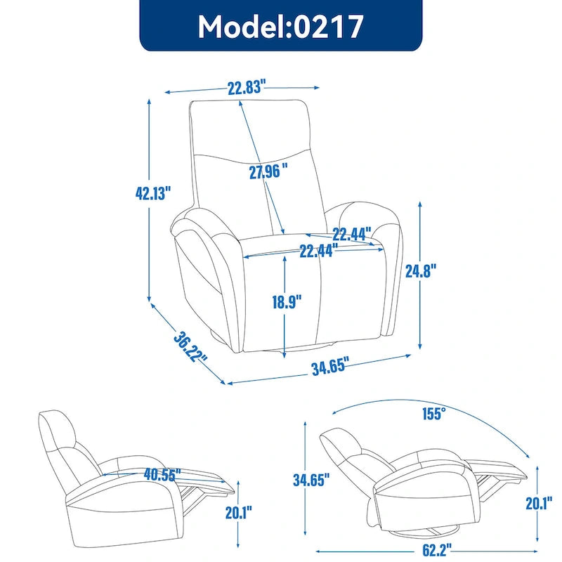 Fauteuil inclinable électrique pivotant à 270° en cuir PU | Fauteuil à bascule, Salon