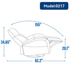 Fauteuil inclinable électrique pivotant à 270° en cuir PU | Fauteuil à bascule, Salon