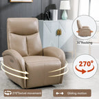 Fauteuil inclinable électrique pivotant à 270° en cuir PU | Fauteuil à bascule, Salon