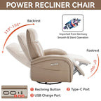 Fauteuil inclinable électrique pivotant à 270° en cuir PU | Fauteuil à bascule, Salon