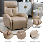 Fauteuil inclinable électrique pivotant à 270° en cuir PU | Fauteuil à bascule, Salon