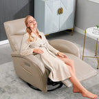 Fauteuil inclinable électrique pivotant à 270° en cuir PU | Fauteuil à bascule, Salon