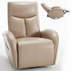 Fauteuil inclinable électrique pivotant à 270° en cuir PU | Fauteuil à bascule, Salon