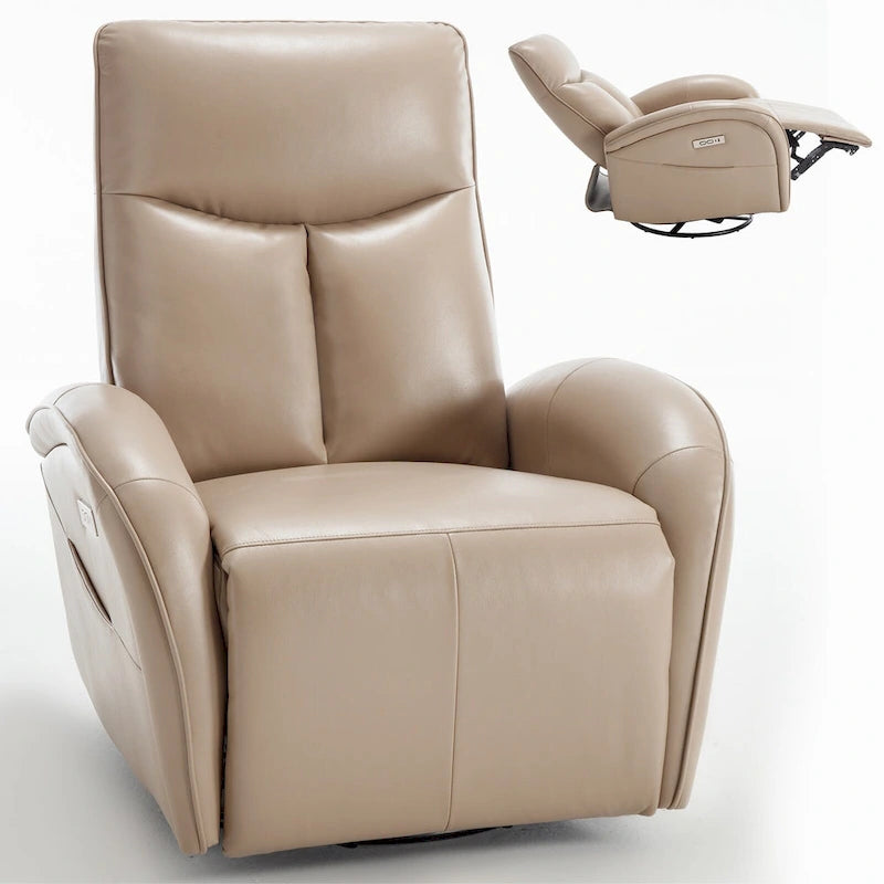 Fauteuil inclinable électrique pivotant à 270° en cuir PU | Fauteuil à bascule, Salon