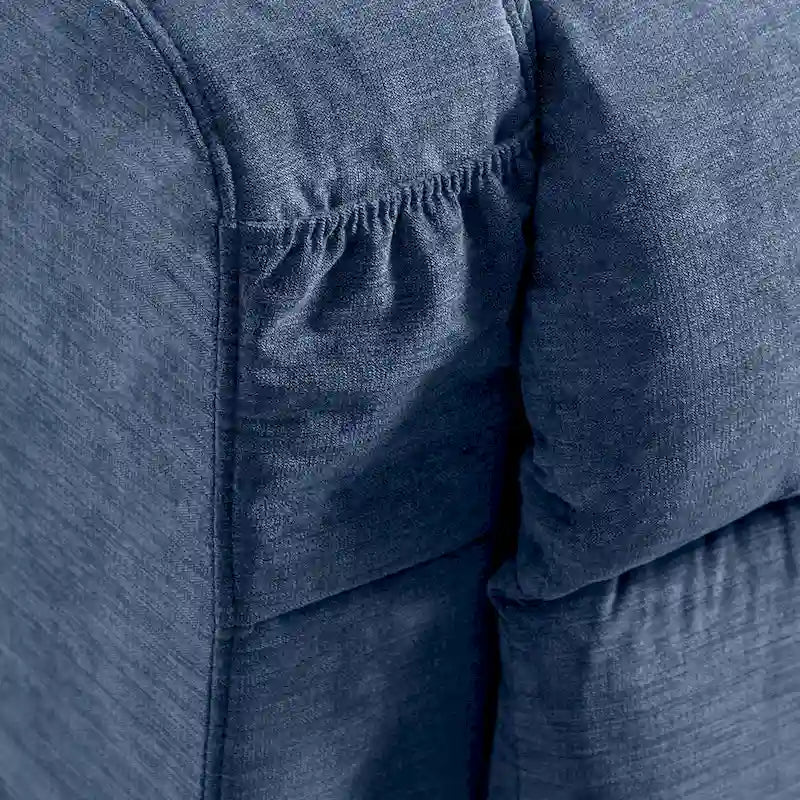 Fauteuil inclinable releveur électrique bleu avec chauffage, massage et port USB pour personnes âgées