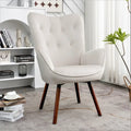 Fauteuil d'appoint à bras évasés en microfibre, 26,38 po L