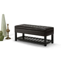 Banc ottoman rectangulaire de transition de 44 po de largeur