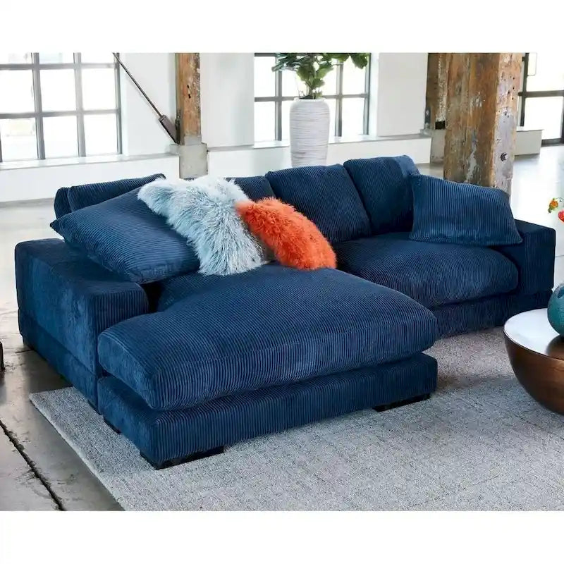 Canapé sectionnel réversible avec méridienne convertible | Cadre en bois massif | Polyester, 106 po L