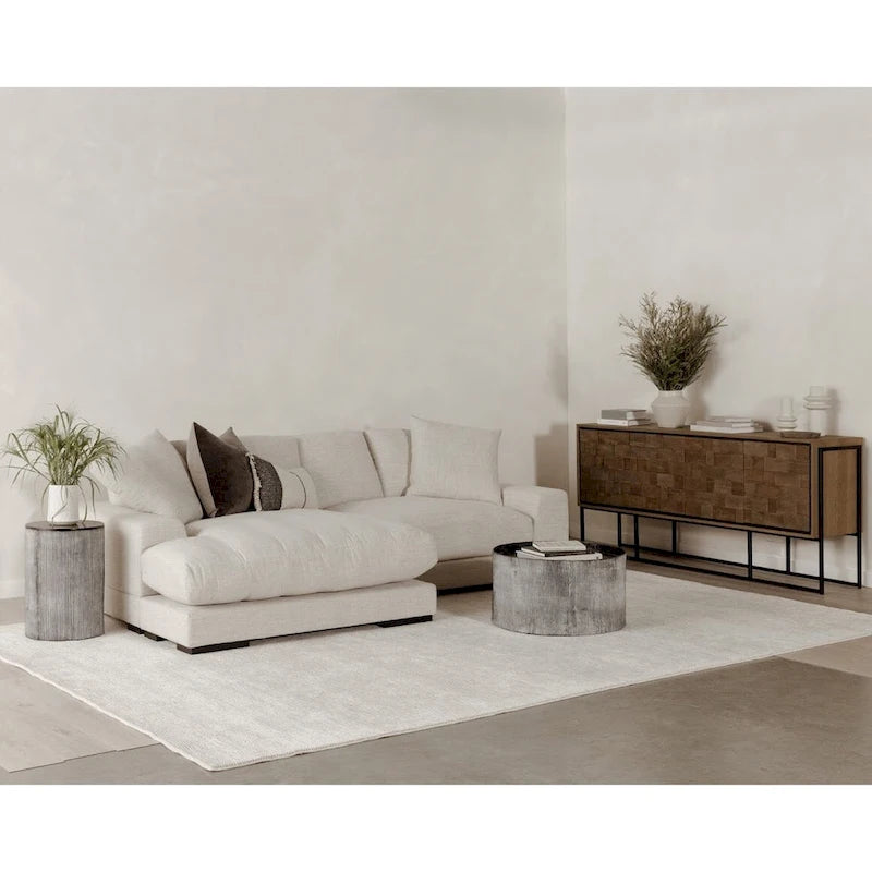 Canapé sectionnel réversible avec méridienne convertible | Cadre en bois massif | Polyester, 106 po L