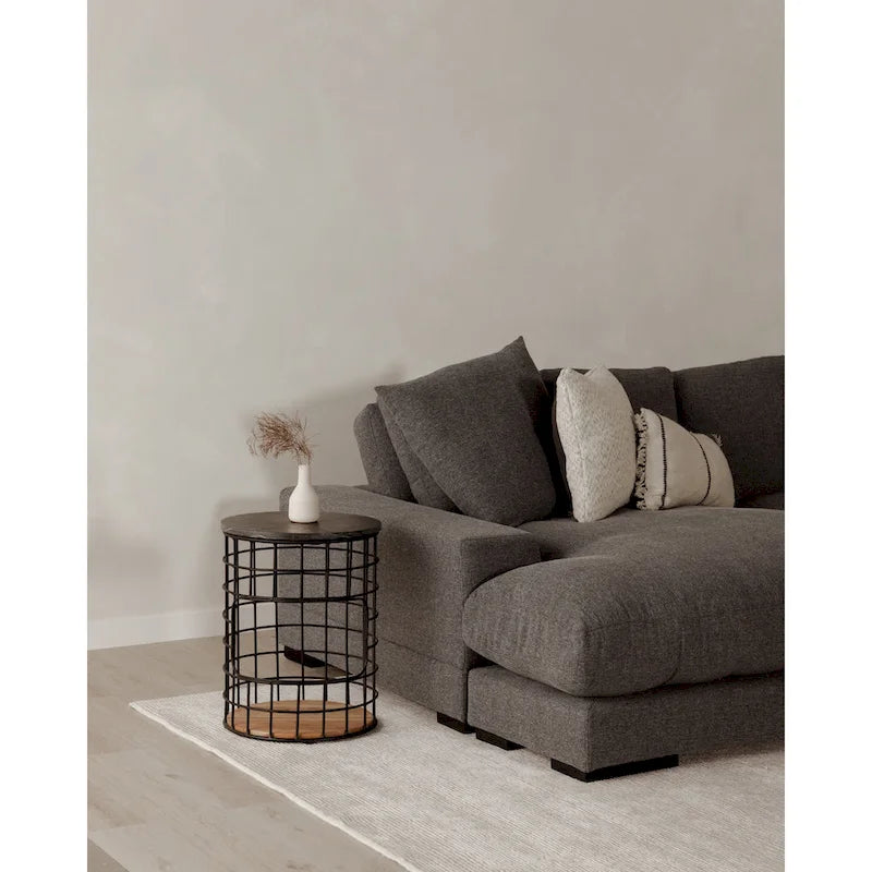 Canapé sectionnel réversible avec méridienne convertible | Cadre en bois massif | Polyester, 106 po L